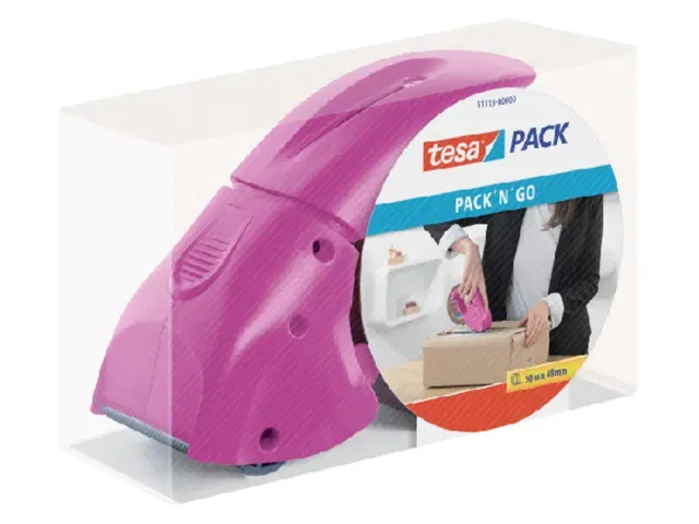 Tesapack handdispenser Pack 'n Go, roze