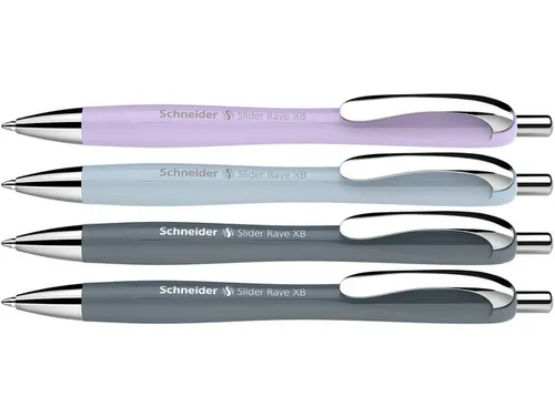 Balpen Schneider Rave XB assorti 3st + 1x Gratis Slider Rave urban gre