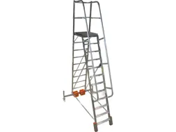 verrijdbare treden-platformladder,eenzijdig,12trede(n),stand H 2,75m