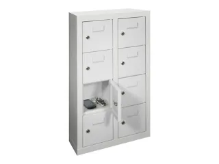 lockerkast,HxBxD 815x460x200mm,2x4vakken,RAL7035,front RAL7035 - 2