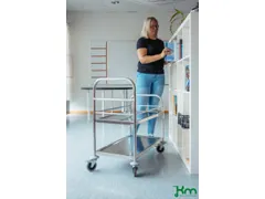 RVS etagewagen,draagverm. 100kg,2etage(s),laadvl. LxB 770x425mm