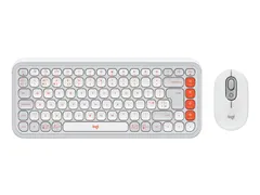 Clavier + souris Bluetooth Logitech POP Icon QWERTY GB blanc/orange