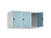 opzetkast,v. locker,3vak.,vak B 300mm,HxBxD 500x900x500mm,draaigrendel