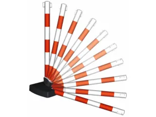 afzetpaal met ketting,paal HxØ 900x50mm,paal kunststof,rood/wit - 1