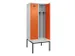 locker met bank,voor scheiding van kleding,HxBxD 2120x800x815mm,2vak