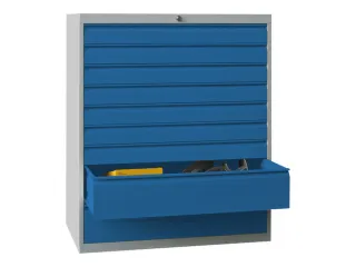 ladekast HxBxD 1200x1023x600mm 9laden slot RAL7035 front RAL5012 - 2
