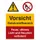 combi-bord waarschuwing/verbod,Pas op! Gebied met gevaarlijke stoffen
