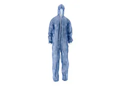 Pp non woven Coverall met pe coating Maat L Blauw 40 Gram 50 Stuks