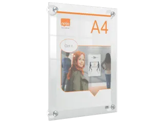 Infobord Nobo Premium Plus A4 acryl wand verplaatsbaar - 8