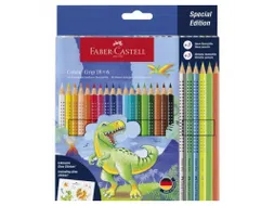 Kleurpotlood Faber-Castell Grip Dino 18 colour grip + 6 metallic grip