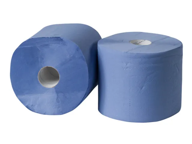 Poetsrol verlijmd blauw 2-laags 2 Rol