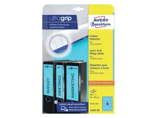 Rugetiket Avery Zweckform breed 192x61mm Blauw L4767 80 stuks - 3