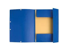 Elastomap 3 kleppen glanskarton 355gm² A4-Blauw