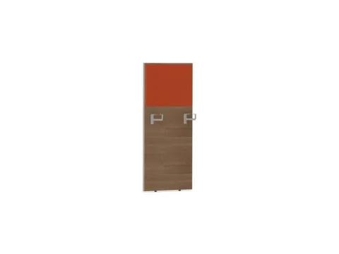 baliepaneel,v. bureau,aanbouw rechts,B 600mm,NT-cherry,BN3012-oranje