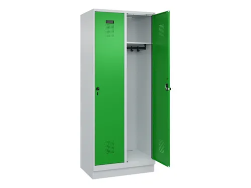 locker,HxBxD 1950x800x500mm,2vak,vak B 400mm,draaigrendel,sokkel
