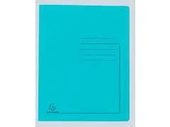 Snelhechtmap glanskarton 355g A4 turkois