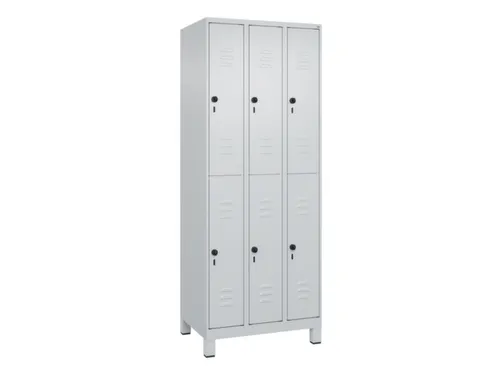 dubbeldekse locker,HxBxD 1950x750x500mm,3x2vak.,vak B 250mm