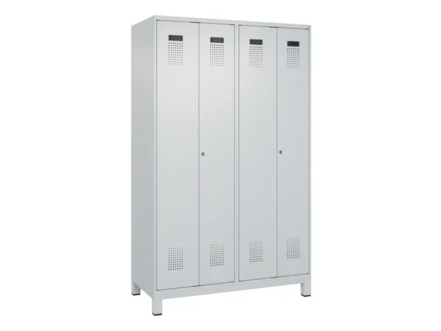 armoire vestiaire noir et blanc,HxlxP 1950x1200x500mm,4compart.