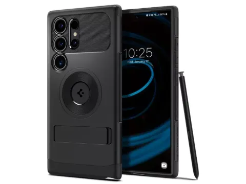 Spigen Slim Armor MagSafe Galaxy S24 Ultra hoesje zwart