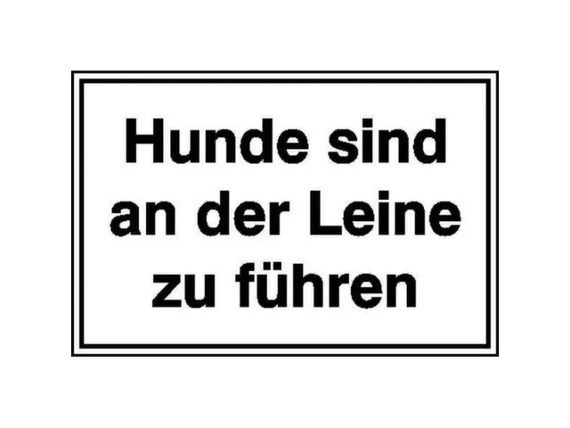 aanwijzingsbord,Honden moeten aan de lijn,aluminium gemerkt,gemoffeld