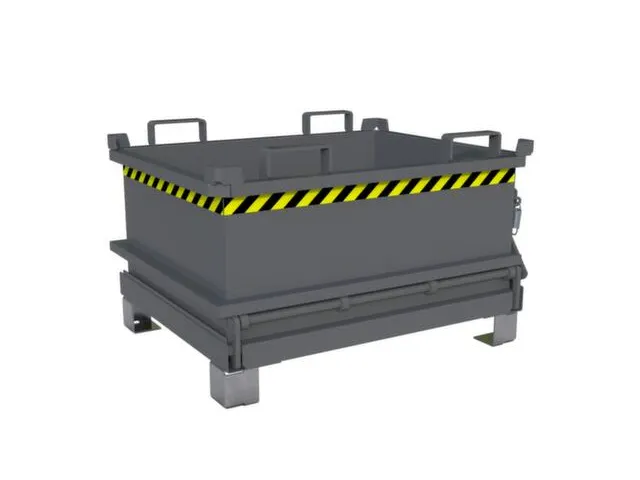 mini-benne à fond ouvrant HxLxl 625x800x1000mm 0 24m³ fourreau acier