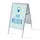 Stoepbord A1 complete set met print "Hier melden" Blauw