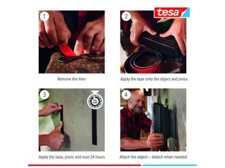 Klittenband tesa Ultra Power Lock Tape 100cmx25mm zwart - 6