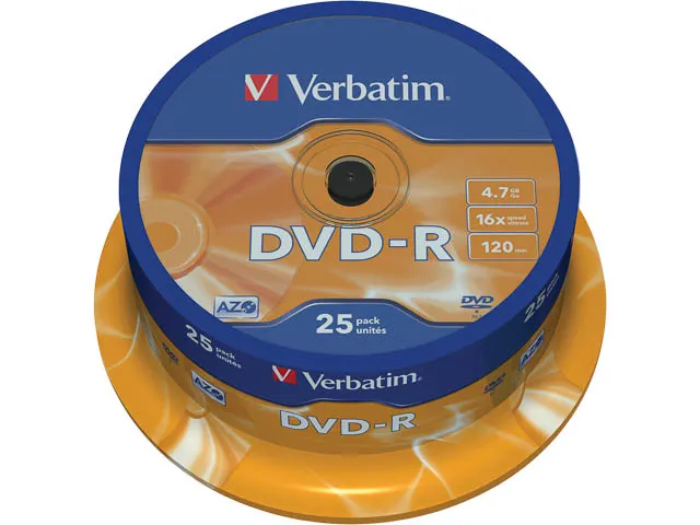 Verbatim 43522 AZO DVD-R Schijven 25 Stuks
