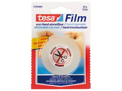 Plakband Tesa film 19mmx25m handinscheurbaar blister