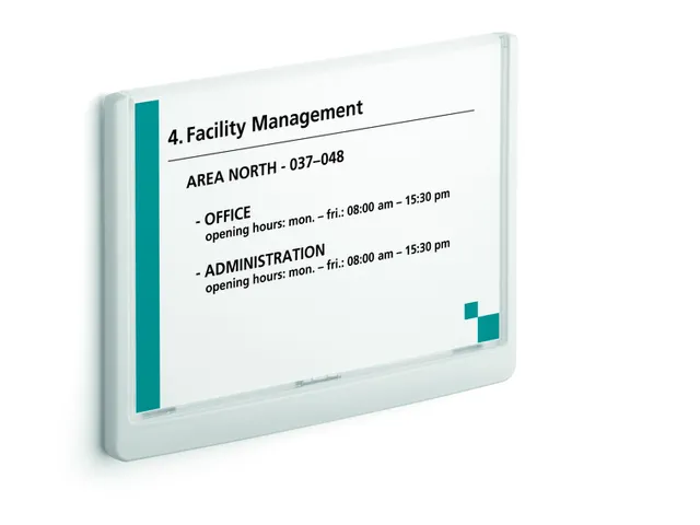 Durable Deurbordje CLICK SIGN A5 liggend Wit