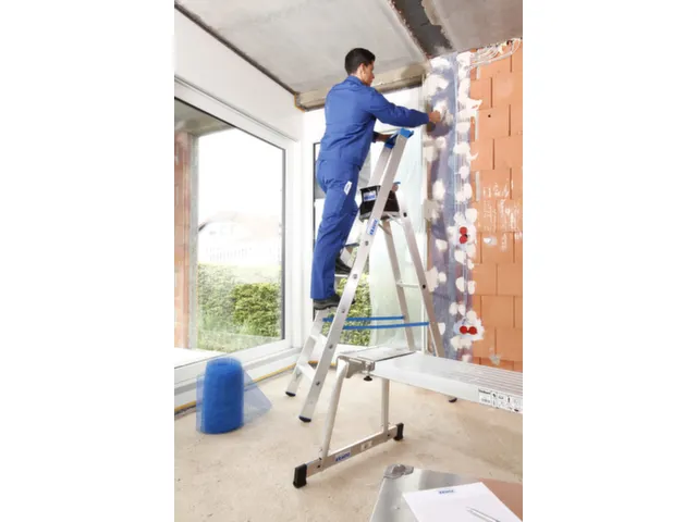 Ladder Aluminium Bordes H 1 40M 6Treden Incl. Bordes