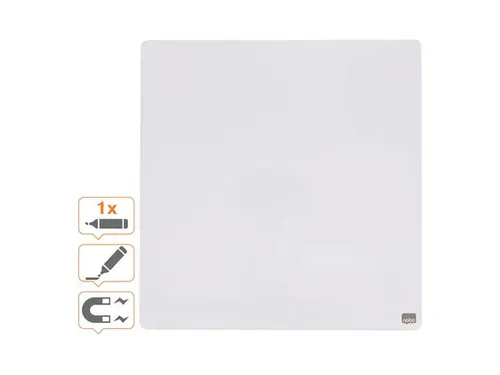 Nobo magnetische droog uitwisbare Mini Whiteboard tegel 36x36cm Wit