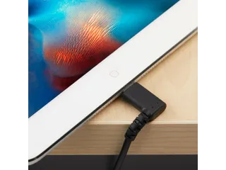 1 Meter Gehoekte Lightning Usb Kabel Apple Zwart Aramide - 3
