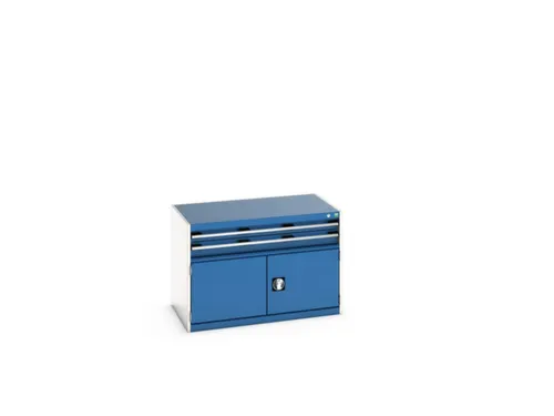 ladekast HxBxD 700x1050x650mm 2laden RAL7035 front RAL5010