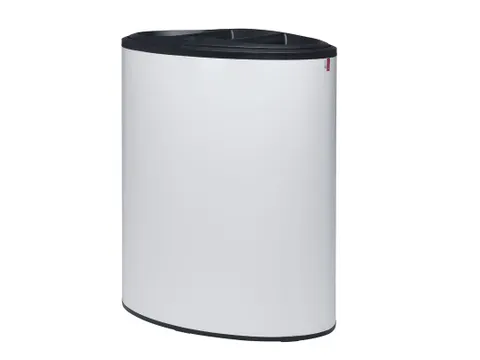 Gescheiden Afvalbak Lune Binc 3-stroom Met Open Deksel Wit