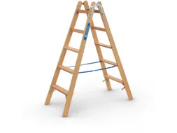 trapladder,beide zijden,2x5sporten,balk L 1,53m,2-dlg.,naaldhout
