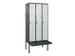 locker voor scheiding van kleding,HxBxD 2120x900x815mm,3vak