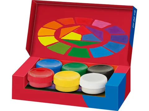 Verf Faber-Castell Tempera-Gouache 6 kleuren potjes á 20ml