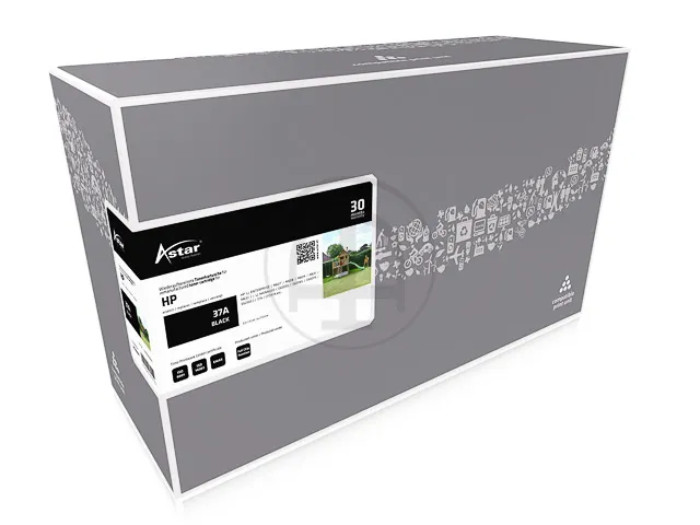 As20007 Astar Hp 37A Lj Cartridge Zwart Rebuilt 11.000Pag Chip