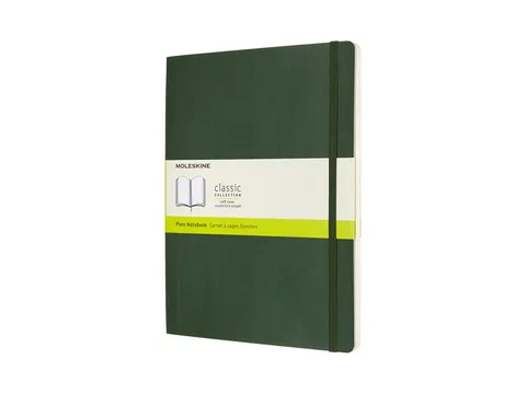 Notitieboek Moleskine XL 190x250mm blanco soft cover myrtle green