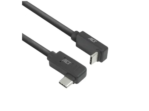 Kabel ACT USB-C hoek links/rechts USB-C hoek boven/beneden 10Gbps 1m