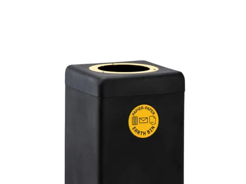 Afvalbak 90 liter EarthBin Geel Zwart