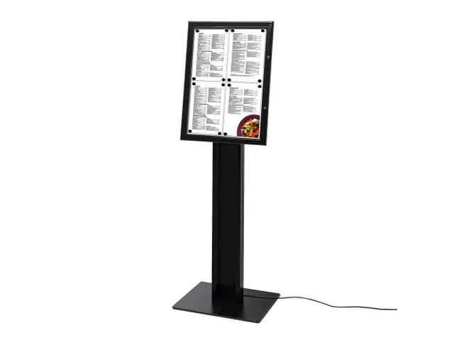 Menustandaard LED Verlicht Zwart 4xA4