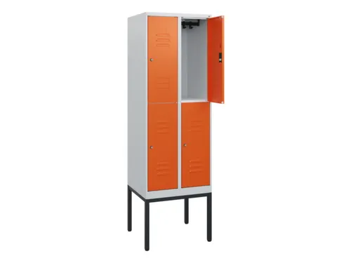 dubbeldekse locker,HxBxD 1950x600x500mm,2x2vak.,vak B 300mm
