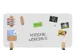Bureauscherm Elements whiteboard 60x120cm Houder