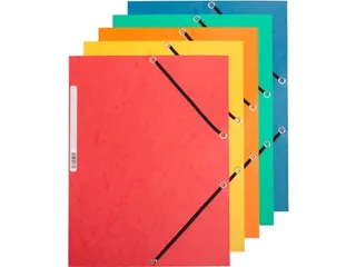 Elastomap A4 Met 3 Kleppen Karton Assorti Voor 200 Vel - 1