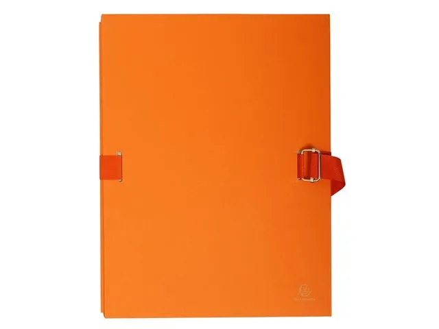 Map uitrekbare rug+klep papier oranje