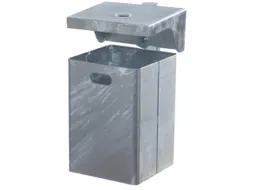 Combi-asbak wandmontage 50 liter HxBxD 550x300x300mm overkapping