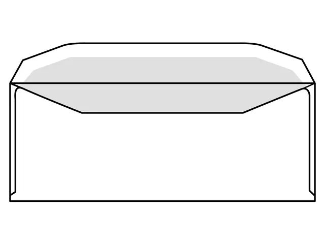 Envelop Venster 114x229mm Venster Rechts wit gegomd