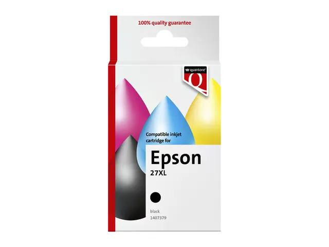 Inktcartridge Quantore alternatief tbv Epson 27XL zwart